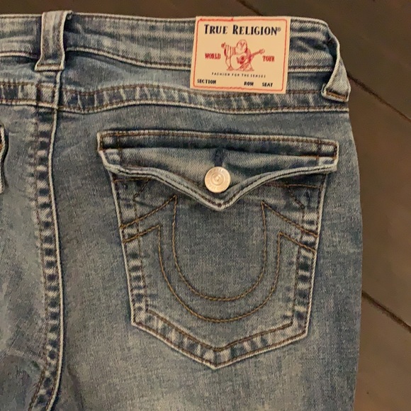 NWT True Religion Halle w/ Flap Destroy Size 33 - Picture 5 of 7